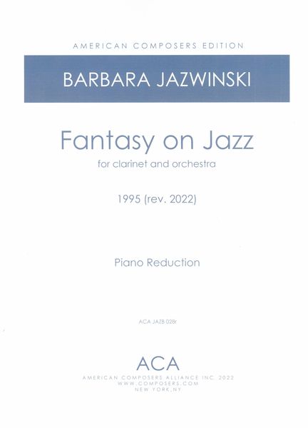 Fantasy On Jazz : For Clarinet and Piano (1995).