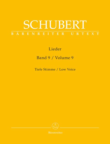 Lieder, Vol. 9 : Low Voice / edited by Walther Dürr.