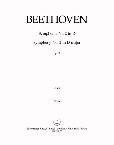 Symphony No. 2 In D Major, Op. 36 : Viola Part.