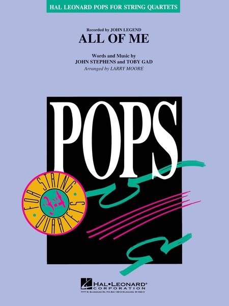 All of Me : For String Quartet / arr. by Larry Moore.