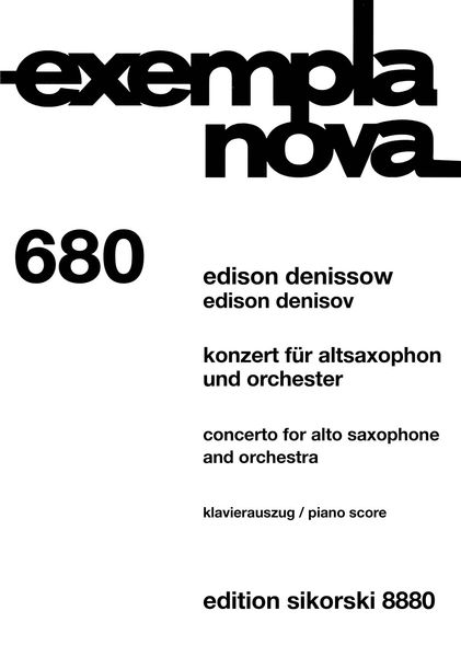 Konzert : Für Altsaxophon und Orchester / Piano reduction by Ai Harada.