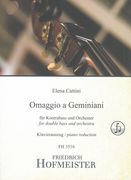 Omaggio A Geminiani : For Double Bass and Orchestra (2017) - Edition For Double Bass and Piano.