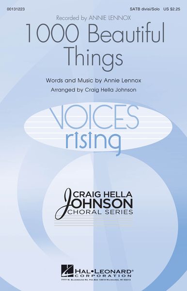 1000 Beautiful Things : For SATB Divisi and Solo, Piano and Percussion / arr. Craig Hella Johnson.