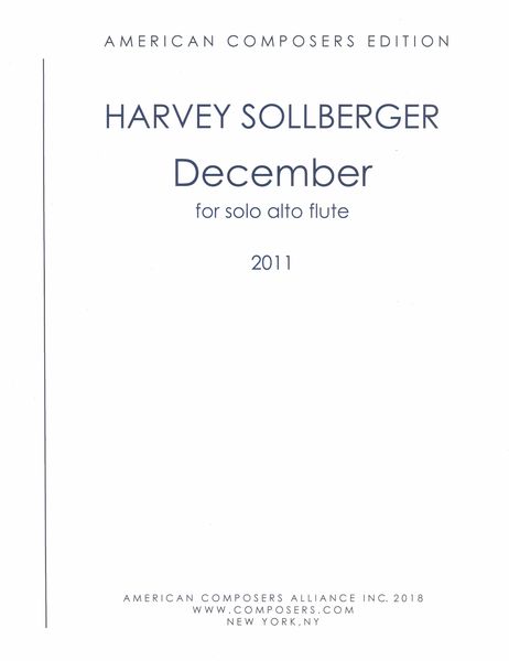 December : For Solo Alto Flute (2011).