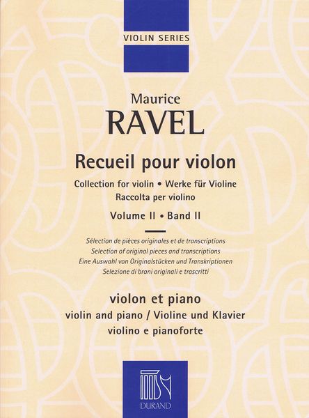 Recueil Pour Violon, Vol. 2 : Selection of Original Pieces and Transcriptions For Violin and Piano.