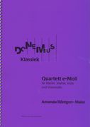 Quartett E-Moll : Für Klavier, Violine, Viola und Violoncello (1891) / Ed. Lehel Donáth.