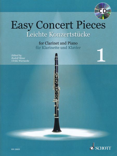 Easy Concert Pieces, Vol. 1 : For Clarinet and Piano / Ed. Rudolf Mauz, Ulrike Warnecke.