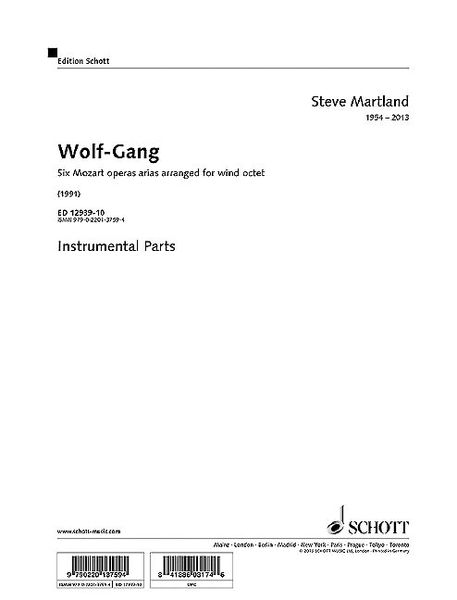 Wolf-Gang : Six Mozart Opera Arias For Wind Octet (1991).