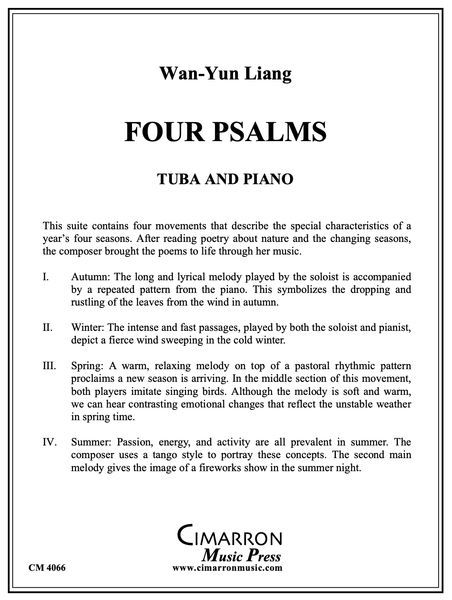 Four Psalms : For Tuba and Piano.