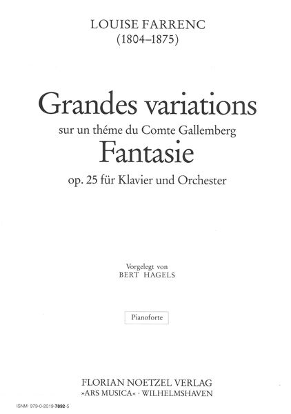 Grandes Variations Sur Un Théme Du Comte Gallemberg : Fantasie Op. 25 Für Klavier und Orchester.