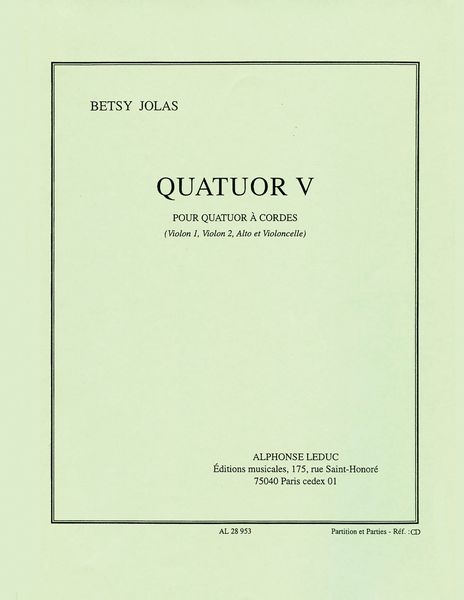 Quartet V : For String Quartet (1994).