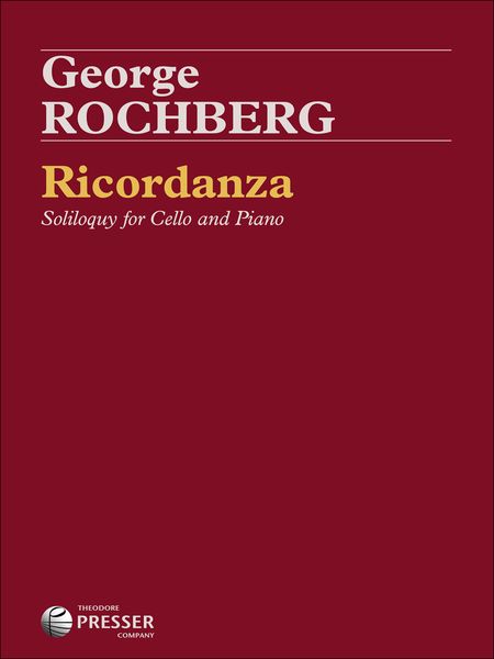 Ricordanza : Soliloquy For Cello and Piano (1972).