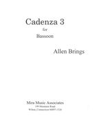 Cadenza 3 : For Bassoon (2018).