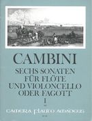 Sechs Sonaten : Für Flöte und Violoncello Oder Fagott/1-3.