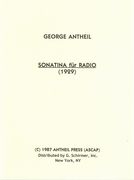 Sonatina Für Radio : For Piano (1929).