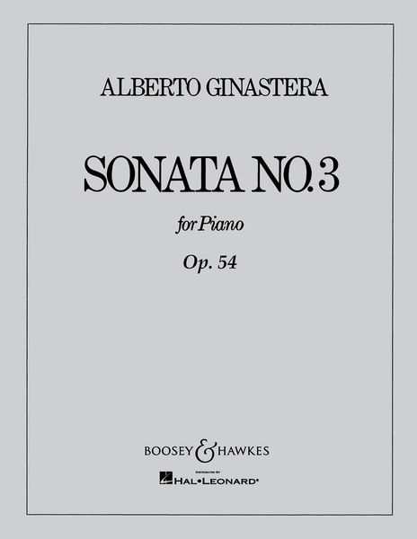 Sonata No. 3, Op. 54 : For Piano.