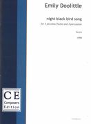 Night Black Bird Song : For 2 Piccolos/Flutes and 3 Percussion (1999).