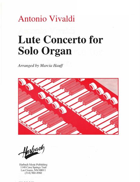Lute Concerto : For Solo Organ edited by Marcia Hauff [Download].