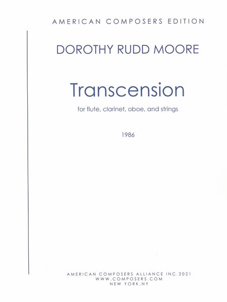 Transcension (I Have Been To The Mountaintop) : For Flute, Oboe, Clarinet and Strings (1986).
