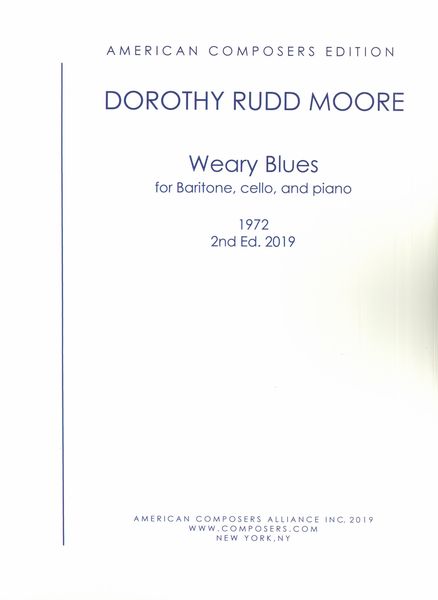 Weary Blues : For Baritone, Cello and Piano (1972).