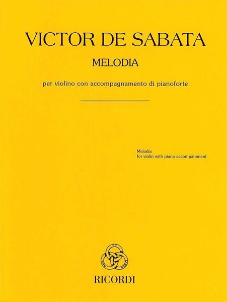 Melodia : Per Violino Con Accompagnamento Di Pianoforte.