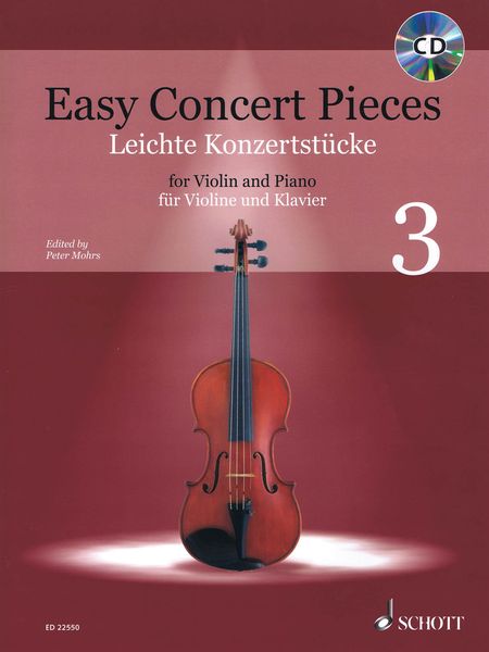 Easy Concert Pieces, Vol. 3 : For Violin and Piano / edited by Peter Mohrs.