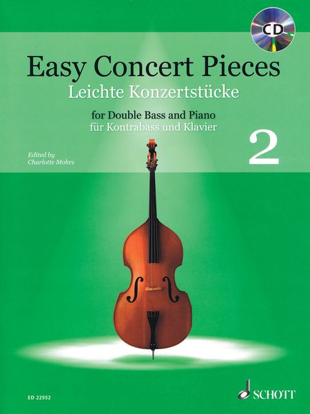 Easy Concert Pieces, Vol. 2 : For Double Bass and Piano / edited by Charlotte Mohrs.