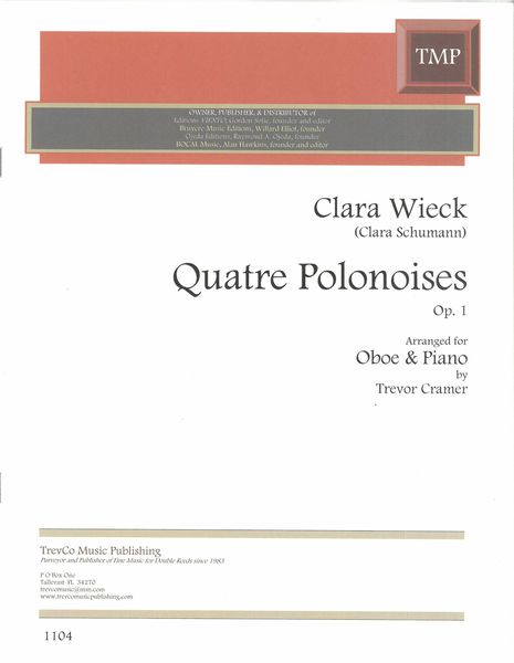 4 Polonaises, Op. 1 : arranged For Oboe and Piano by Cramer.