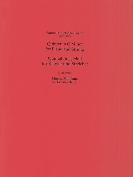 Quintet In G Minor : For Piano and Strings (1893) / edited by Patrick Meadows.