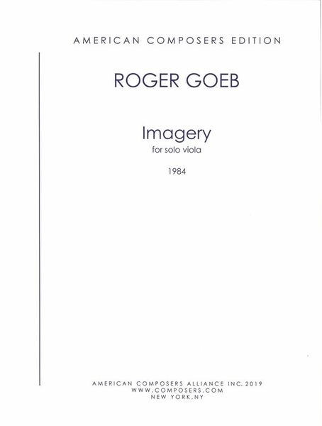 Imagery : For Solo Viola (1984).