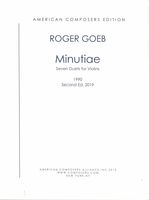 Minutiae : Seven Duets For Violins (1990, Second Edition 2019).