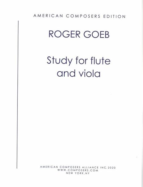 Study : For Flute and Viola.