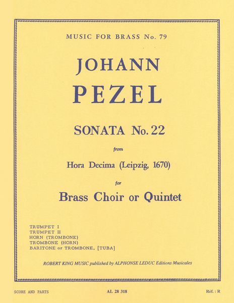 Sonata No. 22 - Hora Decima (Leipzig, 1670) : For Brass Choir Or Quintet.