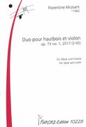 Duo, Op. 73 No. 1 : Pour Hautbois et Violon (2017).