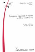 Duo, Op. 73 No. 1 : Pour Hautbois et Violon (2017).