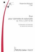Duo, Op. 73 No. 3 : Pour Clarinette et Violoncelle (2017).