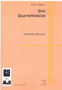 Drei Quartettstücke : Für 2 Violinen, Viola und Violoncello.