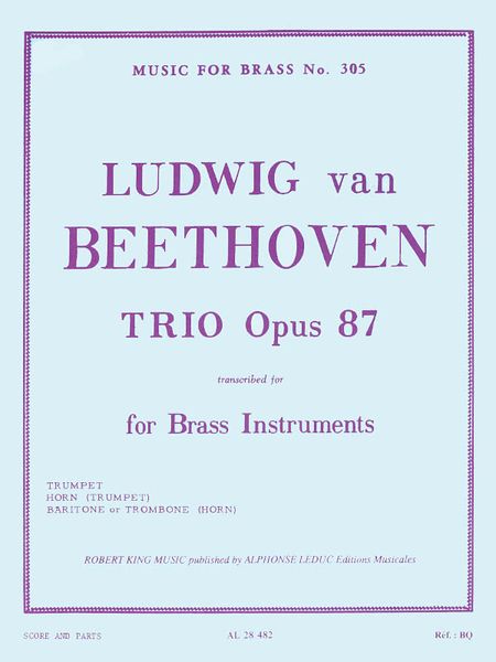 Trio, Op. 87 : transcribed For Brass Instruments.