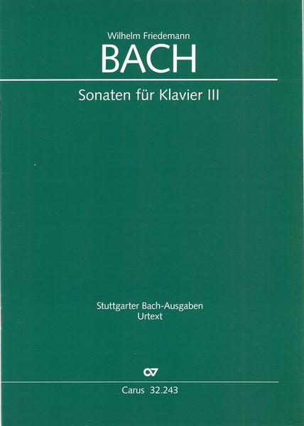 Sonaten Für Klavier III / edited by Peter Wollny.
