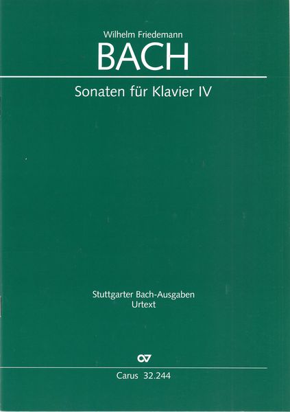 Sonaten Für Klavier IV / edited by Peter Wollny.