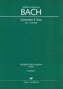 Concerto F-Dur, Br-Wfb A 12 (Fk 10) : Für 2 Cembali / edited by Peter Wollny.