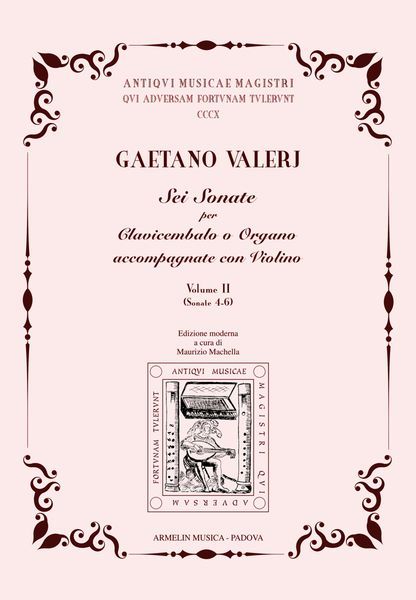 Sei Sonate Per Clavicembalo O Organo Accompagnate Con Violino, Vol. 2 (Sonate 4-6).