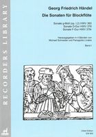 Sonaten Für Blockenflöte, Band 1 / edited by Michael Schneider and Panagiotis Linakis.
