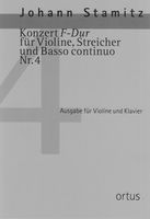 Konzert F-Dur (Nr. 4) : Für Violine Solo, 2 Violinen, Viola & Basso Continuo / Ed. Kuo-Hsiang Hung.