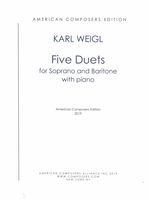 Five Duets : For Soprano and Baritone With Piano (1909).