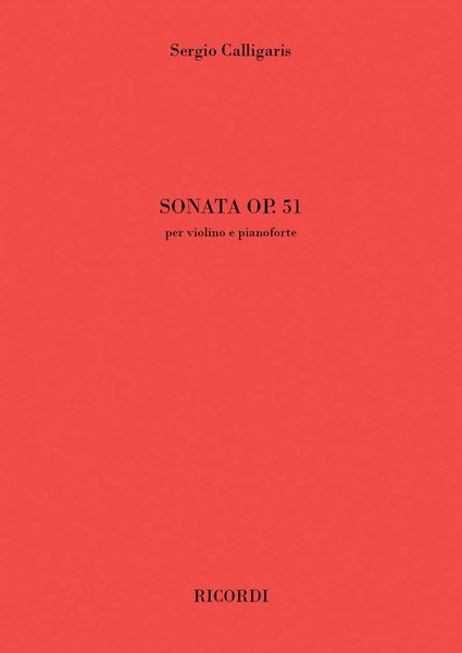 Sonata Op. 51 : Per Violino E Pianoforte (2009).