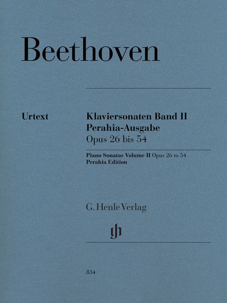 Klaviersonaten, Band II - Perahia-Ausgabe, Opus 26-54 / edited by Nobert Gertsch and Murray Perahia.
