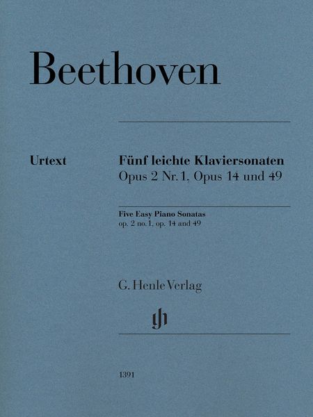 Fünf Leichte Klaviersonaten = Five Easy Piano Sonatas / Ed. Norbert Gertsch and Murray Perahia.