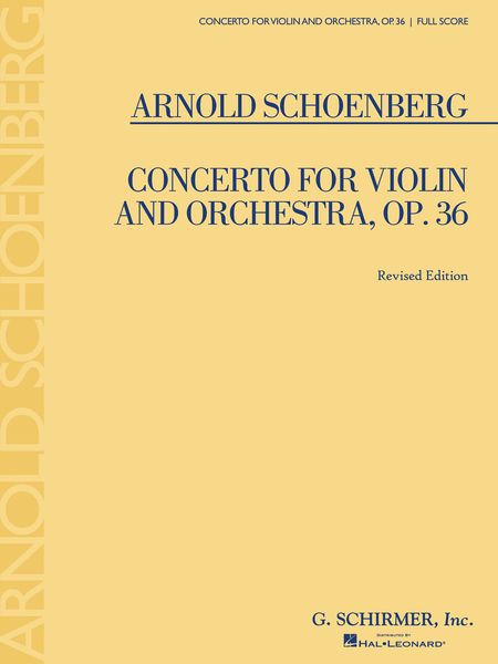 Concerto, Op. 36 : For Violin and Orchestra - Revised Edition / Ed. Clovis Lark & Nicholas Greer.