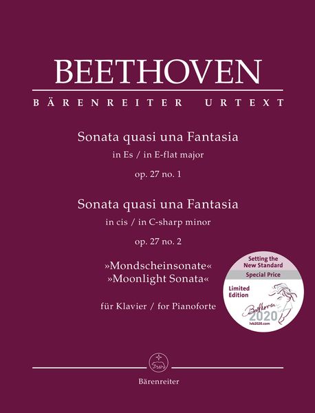 Sonata Quasi Una Fantasia In Es, Op. 27 No. 1; Sonata Quasi Una Fantasia In Cis, Op. 27 No. 2.